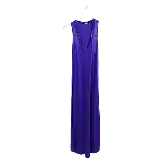 Monrow Purple Racerback Basic Casual Everyday Lightweight Tank Maxi Dress Small - Picture 1 of 10